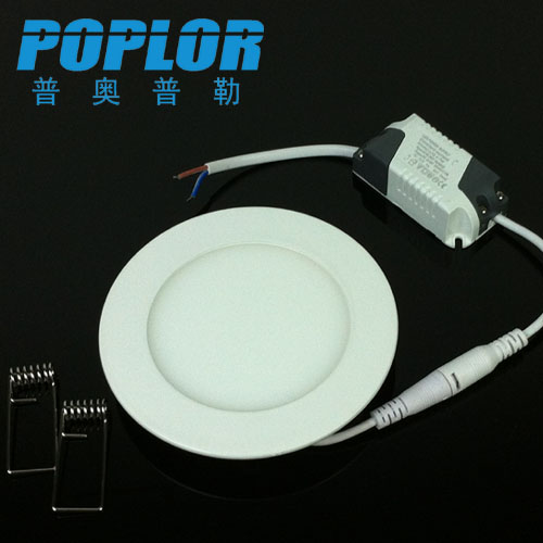 LED Ultra-thin panel light 6W ultra-thin LED downlight Round concealed panel light resistance/constant current thumbnail