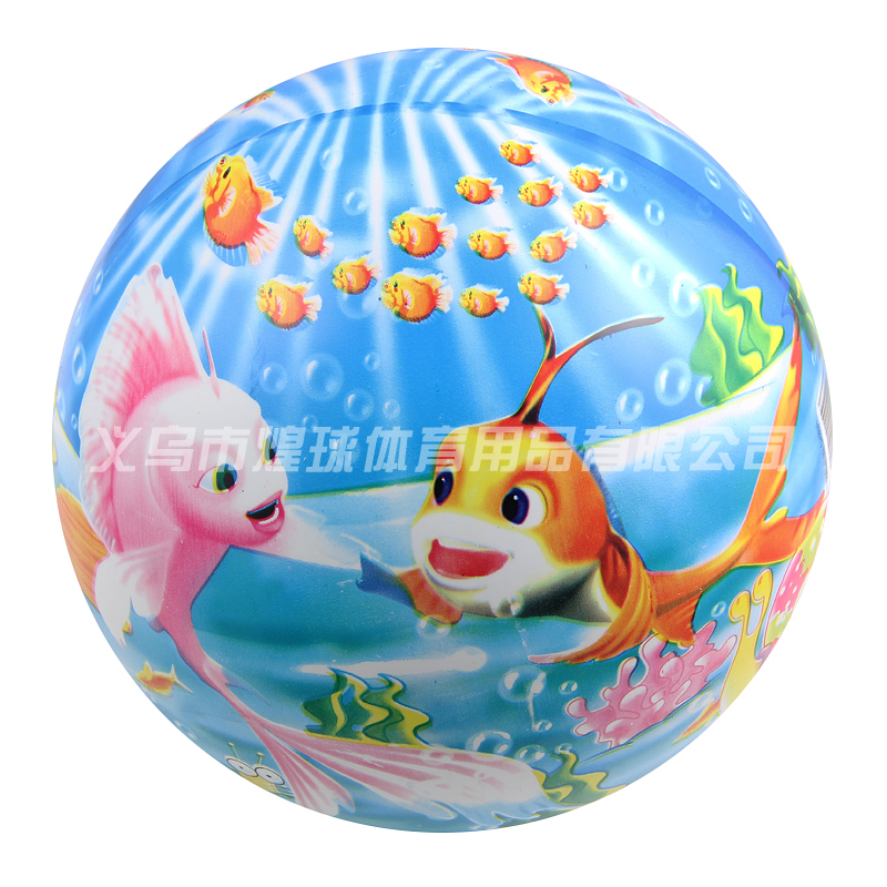 Cartoon pattern children's inflatable toy balls, wholesale of cartoon inflatable toy balls for kindergarten babies, fully printed balls details Picture