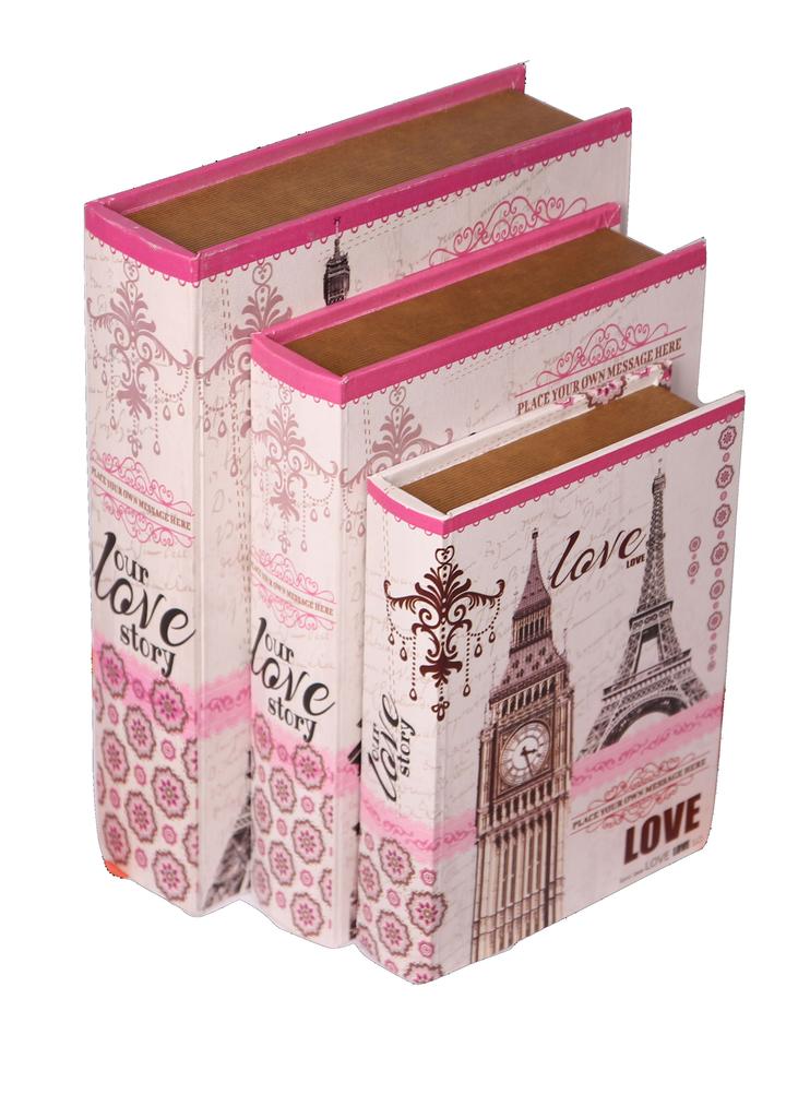 畅豪甜蜜欧式LOVE粉边铁塔 书盒三件套细节图