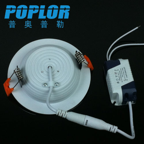 LED筒灯 7W IC恒流车铝LED天花灯3mm厚三安宽电压细节图