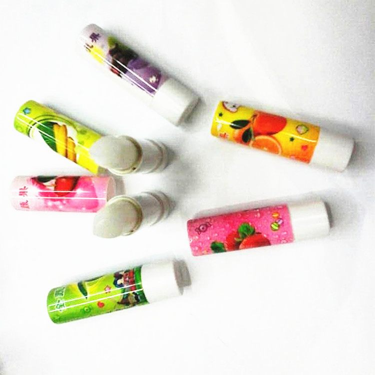 Fruit - flavored lip balm wax card with 36 different flavors