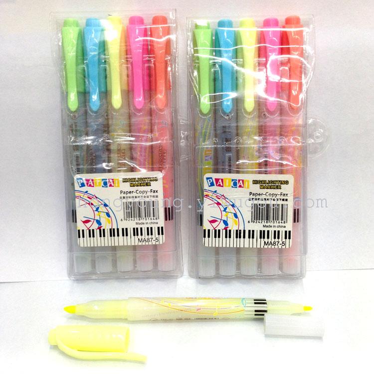 Double-headed highlighter MA-87-5 highlighter colored marker pen highlighter marker pen
