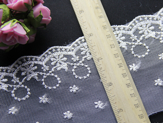 Set Yarn Embroidery Lace Width 9Cm In Stock Set Yarn Embroidery Lace Width 9Cm In Stock details Picture