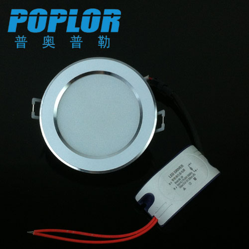 3WLED straw hat downlight IC constant current car aluminum dimming three stage dimming sky lamp three foot tile