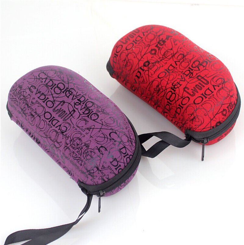 韩版时尚 花生字母眼镜盒 抗压拉链盒 墨镜盒太阳镜盒