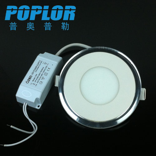 10W LED panel light two-color segmented dimming side light circular three-amp IC constant current drive