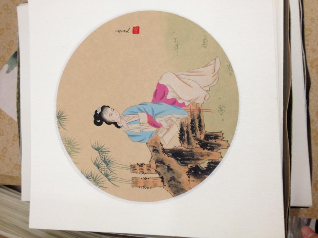 All Hand-Painted Small Square Painting Core Chinese Painting Exquisite Classical Specification drawing