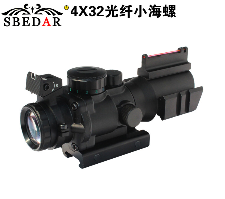 Sniper mirror 4X32 versión de guía de fibra óptica placa divisoria antisísmica mira telescópica details Picture
