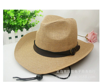 Wide-Brimmed Men's Summer Cowboy Hat Fishing Hat Straw Hat Men's Visor Hat Men's Summer Brimmed Hat Application Scenario