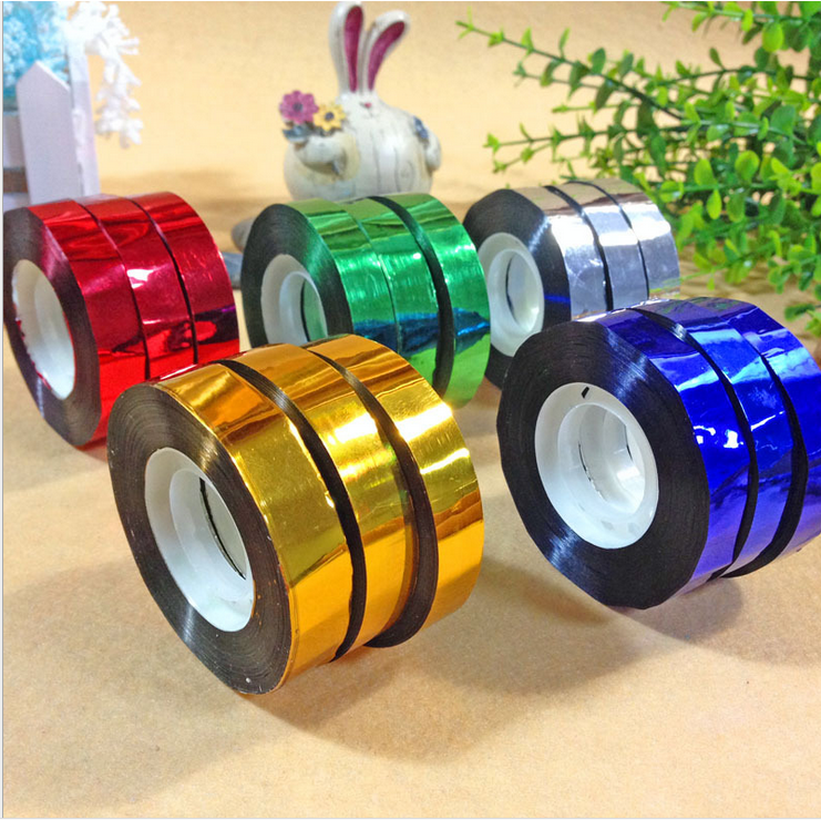 镀铝膜无胶丝带 1.2*50M 驱鸟丝带 镭射丝带 彩色丝带