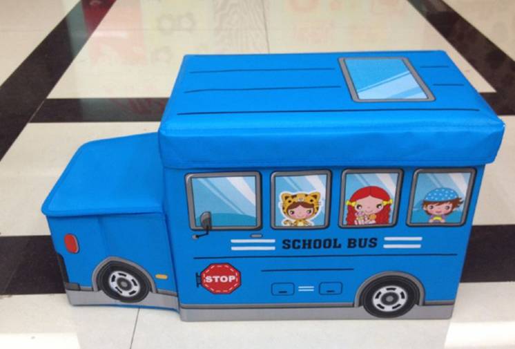 带车头卡通多功能汽车收纳凳 可放玩具 覆盖材质 高质量新品细节图