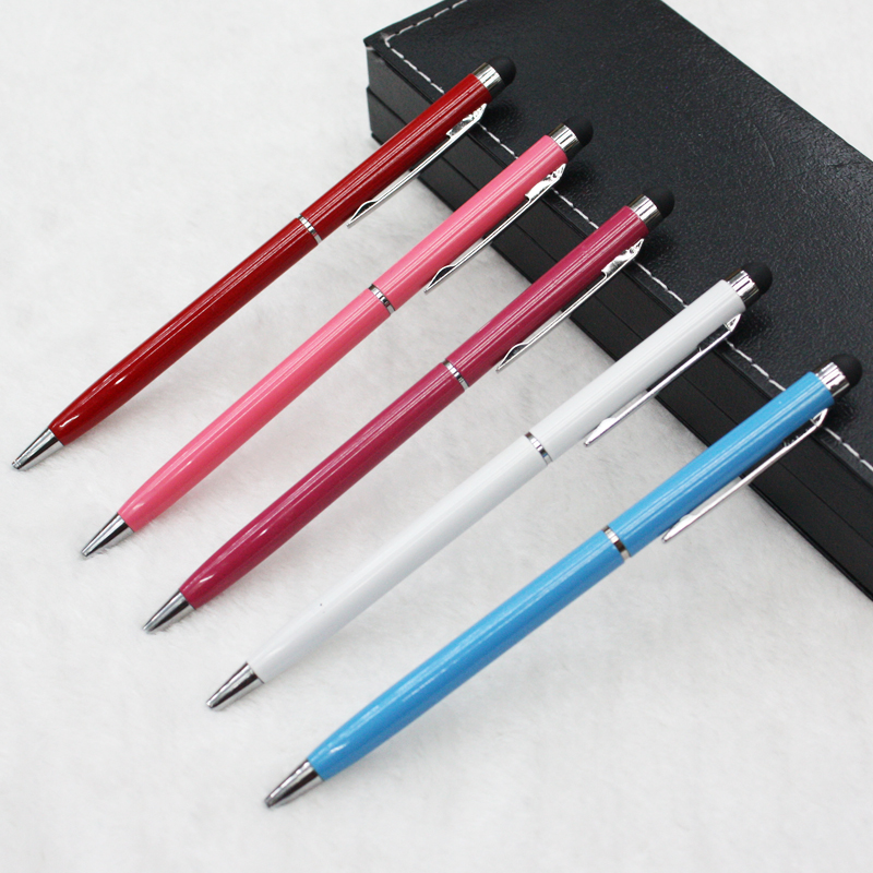 2014金属圆珠笔 金属触屏笔手写笔电容笔多色触摸笔特价热卖产品图