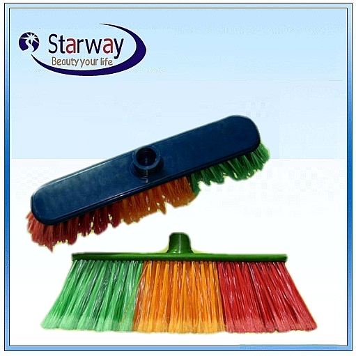 Broom head with rod broom broom Plastic broom head