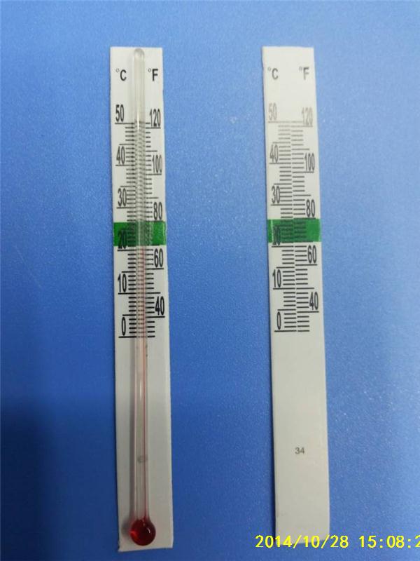 Factory direct sales of paper small thermometers, cartoon fish tanks, glass thermometer accessories Specification image