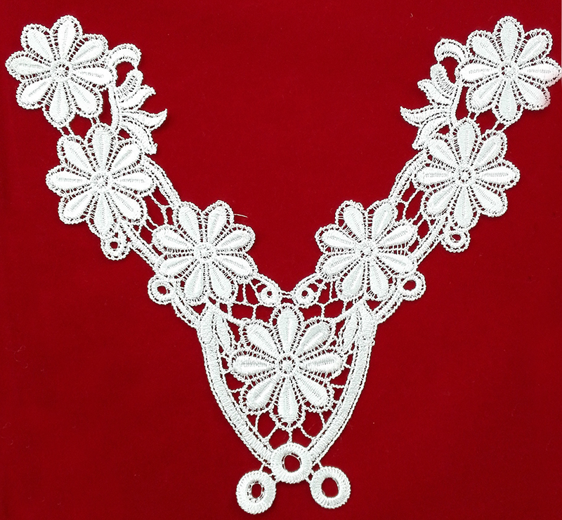 Neckline lace accessories, corsage embroidery, water-soluble lace