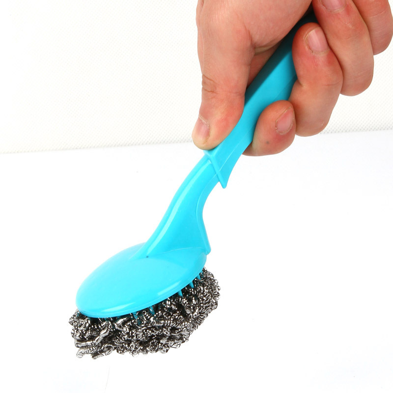 Kitchen Cleaning Wire Brush Can Be Replaced By Pot Brush/Degreaser Brush Handle Cleaning Wire Brush