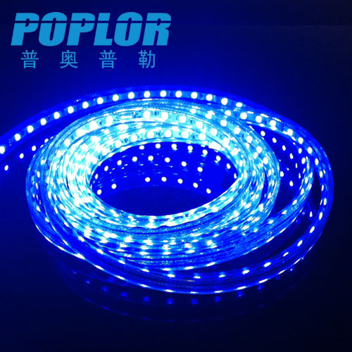 LED柔性RGB灯带 5050三芯彩色软灯条高压220V一米60珠高亮防水8MM产品图