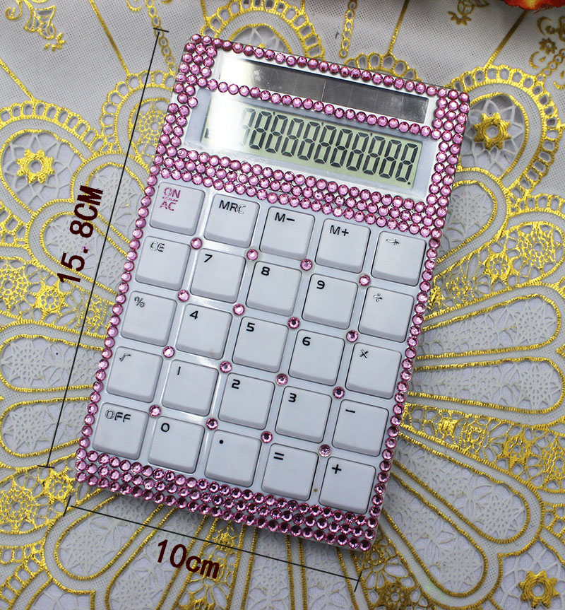 825C镶钻计算器 水晶计算机 礼品计算器 太阳能计算器产品图