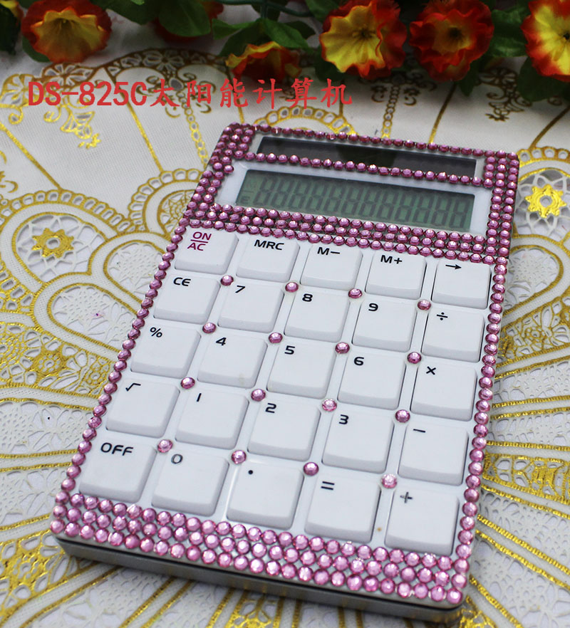 825C镶钻计算器 水晶计算机 礼品计算器 太阳能计算器