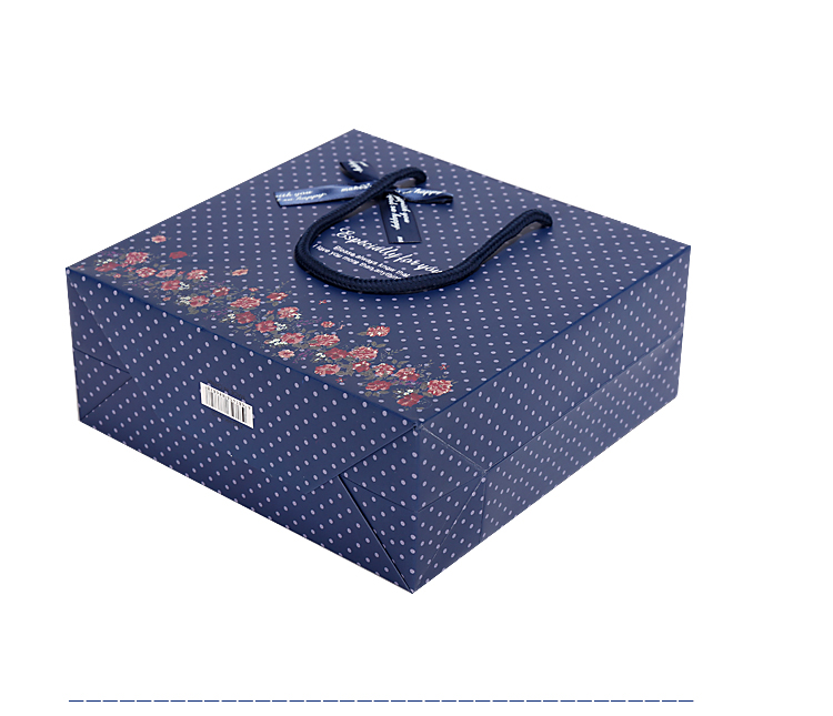 New Korean Fashion High-Grade Dark Polka Dot Bottom Gift Bag Birthday Gift Bag Tote Bag Return Gift Bag Specification drawing