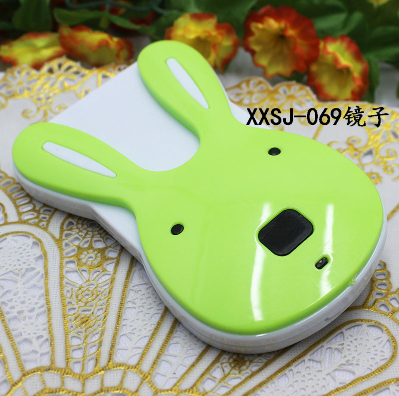 XXSJ-069学生镜卡通镜可爱兔 折叠镜子梳便携带镜梳套装