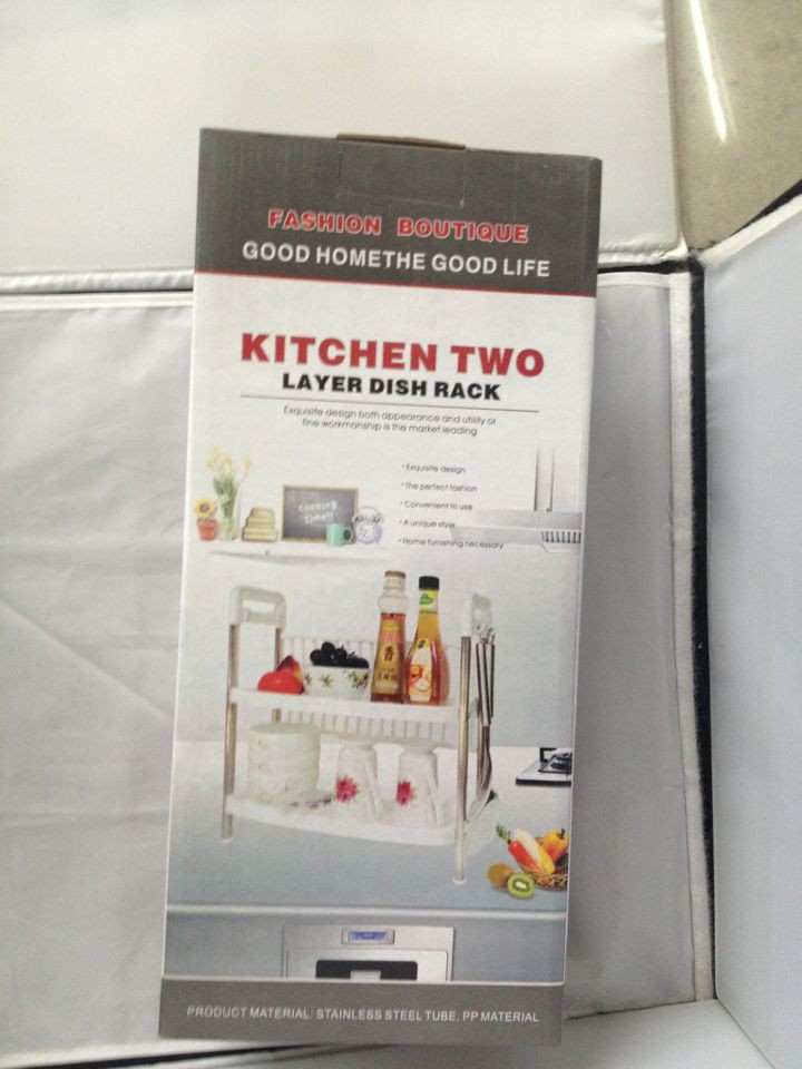 Kitchen double shelf Bathroom shelf storage rack Multi-functional gap shelf storage rack