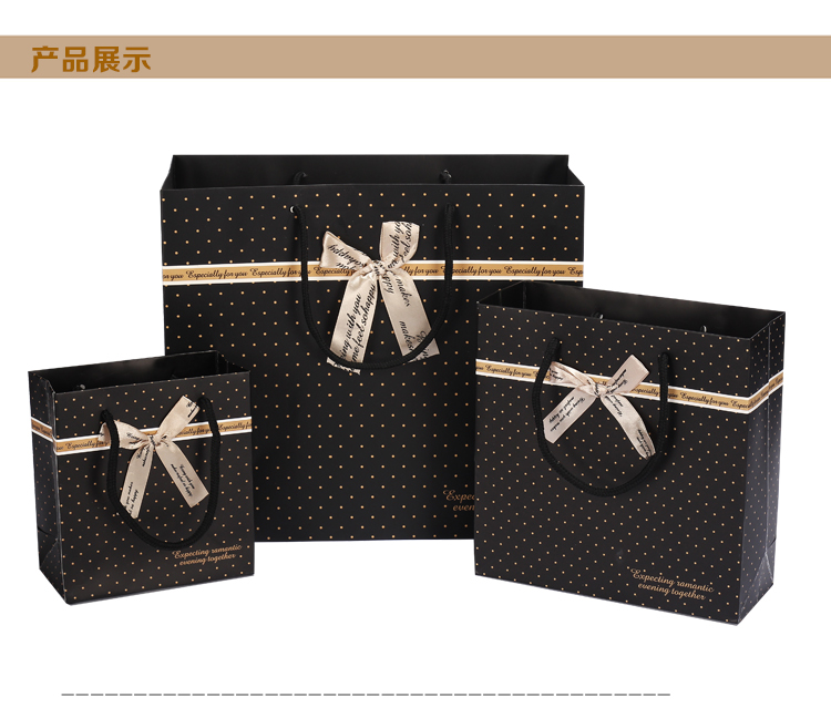 Korean Version Exquisite Gift Bag Black Spot Gift Bag/Paper Bag/Handbag/Bag/Spot Wedding