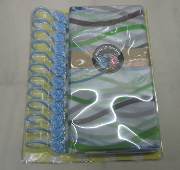 浴帘/浴帘隔断帘/防水浴帘/浴帘布peva/浴帘浴帘钩细节图