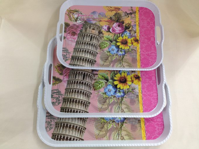 Melamine tray, double-ear large tray, lace tray, melamine tray, jdhd Application Scenario