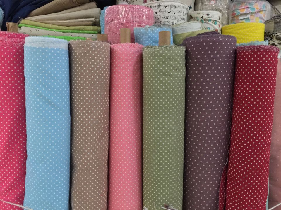 Canvas Printed Polka Dot White Dot Luggage Craft Cloth Specification drawing