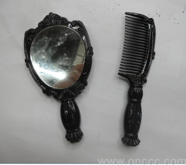 Rose mirror and small comb set