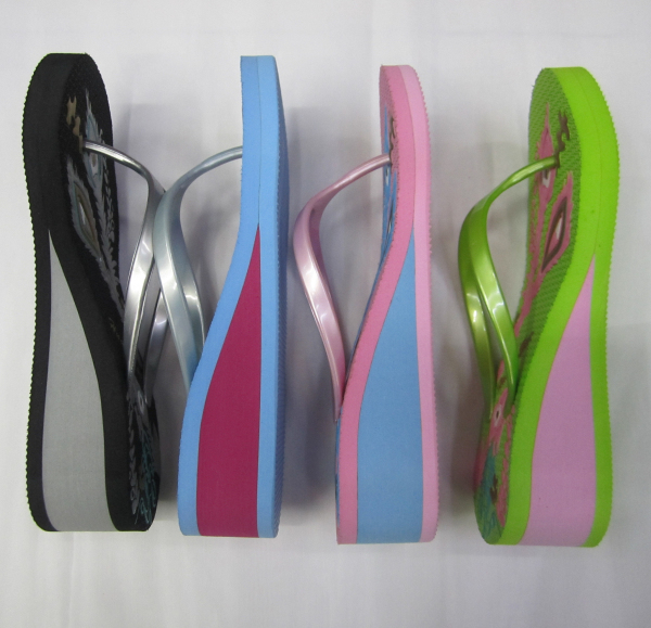 Supplying high-heeled flip-flops and EVA high-heeled slippers details Picture