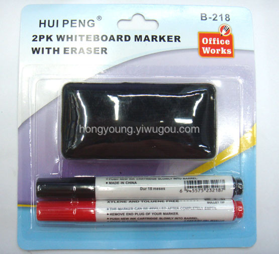 Whiteboard pen with whiteboard pen and marker