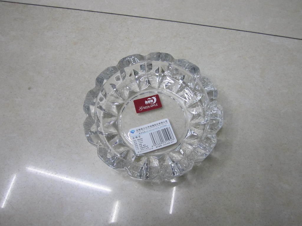 青苹果牌玻璃烟灰缸G1006,11.8cm*3cm