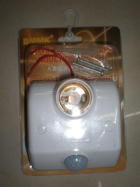 Induction lamp holder, human body induction lamp holder, screw induction lamp holder