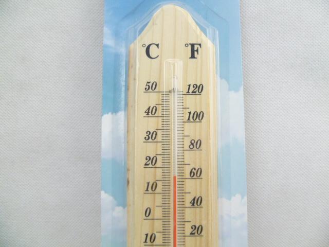 Factory direct sales of high-quality wooden glass thermometer rods and glass-plastic indoor and outdoor thermometers Specification image