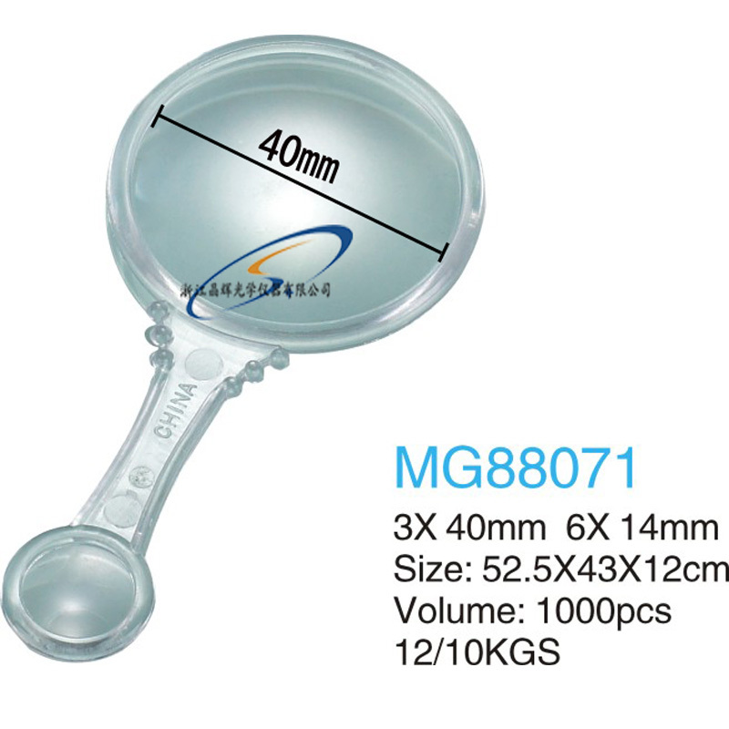 (Jinghui) Wholesale 88071 plexiglass handheld magnifying glass thumbnail