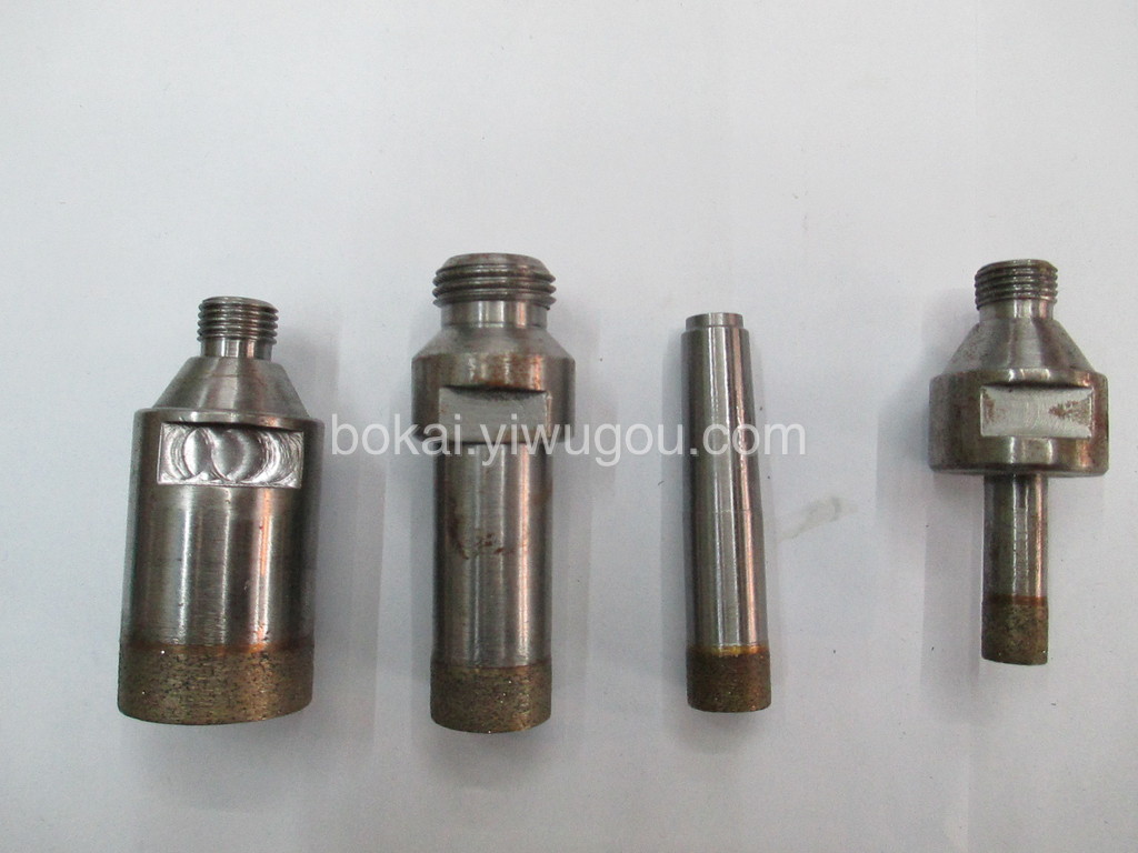 Bronze sintered glass bit sintered diamond glass hole opener straight shank sintered drill