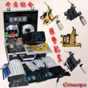 纹身套装 特价精品四机套装《热卖》人体彩绘色料 纹身针