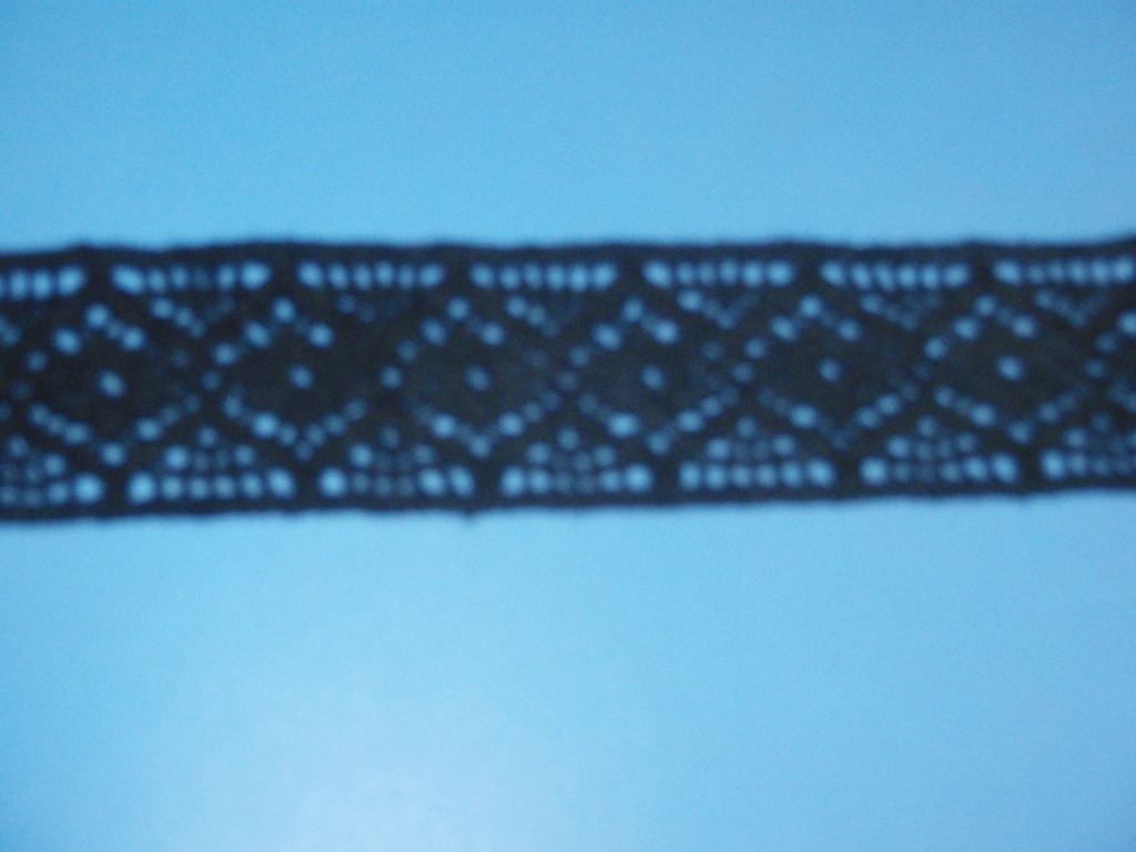 Close-up of cotton lace detailing