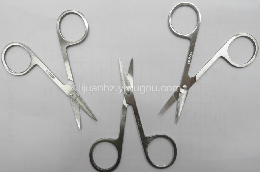 Stainless steel eyebrow trimming scissors double eyelid scissors eyebrow trimming (pointed end) eyelash trimming thumbnail