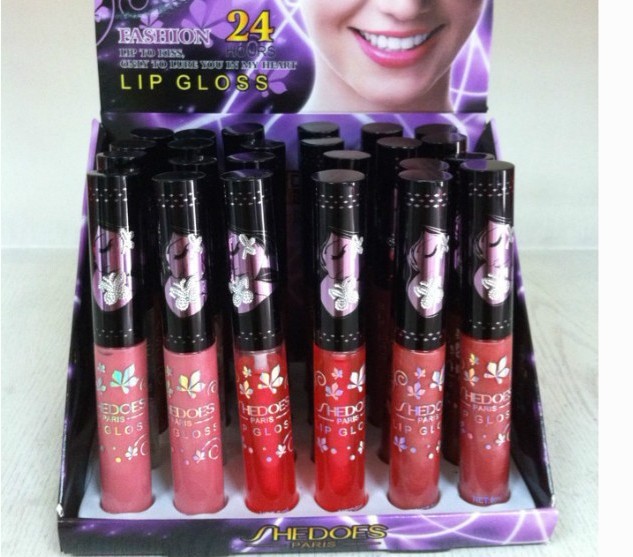 Lip gloss 8312 Lip gloss moisturizing lip moisture nude makeup fruit lip gloss 24 into the color box