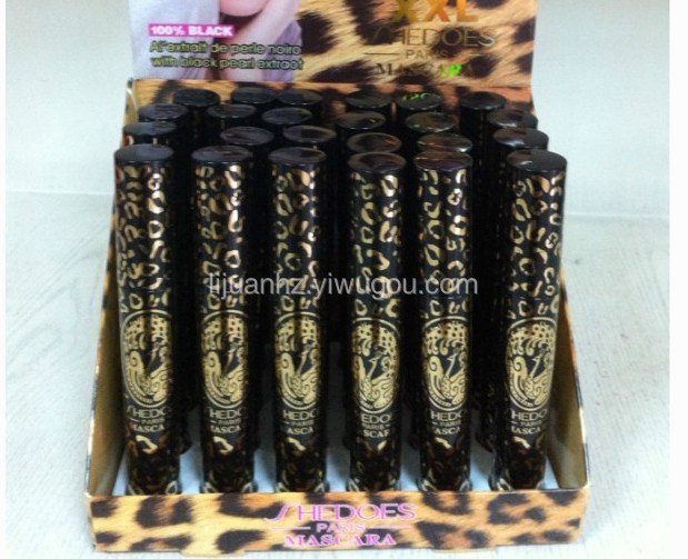 Showday mascara, waterproof eyelash growth, leopard tube display and wrap