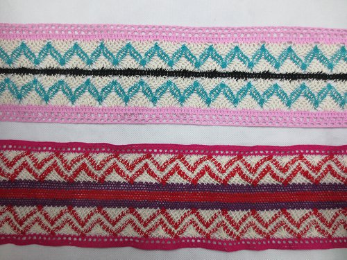 Pingyang Liyuan lace ribbon full cotton edge (wavy grain) 10cm this white full figure