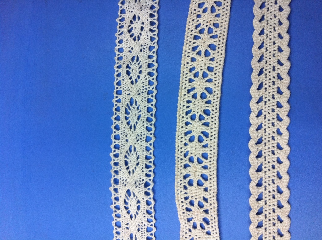 Pingyang Liyuan lace ribbon full cotton edge (wavy grain) 10cm this white Specification drawing