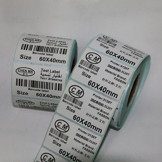 厂家直销 条码标签纸 60*40mm 热敏不干胶