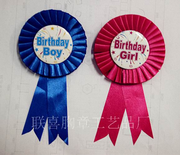 创意马口铁胸花 生日圣诞宝宝生日派对用品图