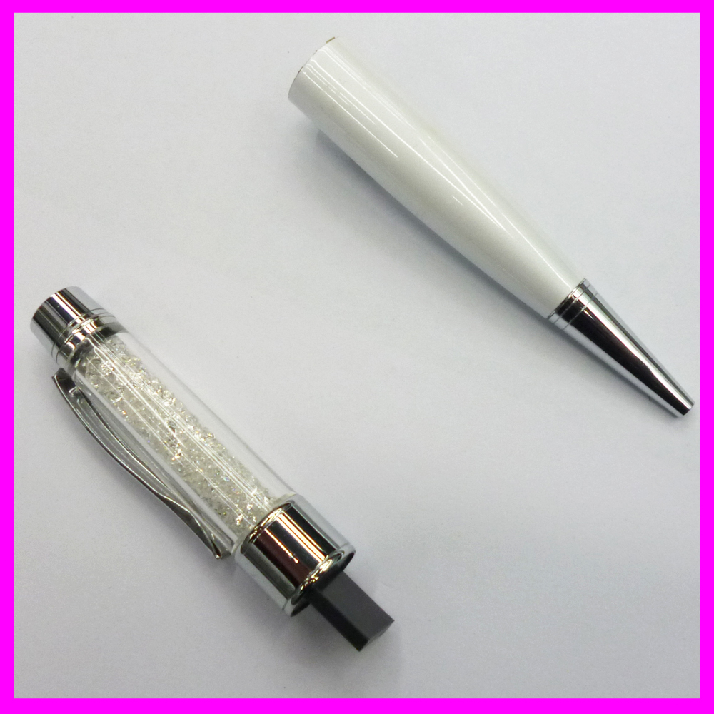 USB metal pen USB diamond pen U disk diamond pen Crystal U disk ballpoint pen dual-use U disk pen
