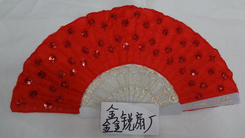 绣花亮片扇 绣花扇 欧式扇 舞蹈扇 表演道具厂家直销