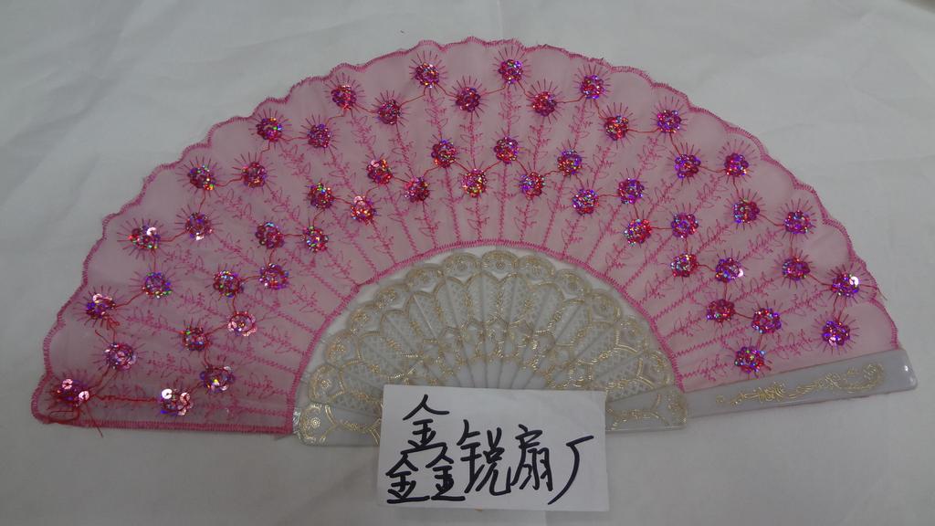 绢布折扇/西班牙木扇長沙青于/扇子女夏季日式/扇子/手饰细节图